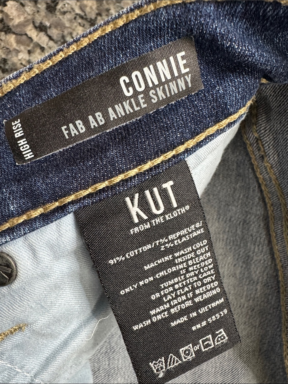 Kut from the Kloth Dark Wash High-Rise Button-Fly Skinny ankle Jeans 6 - Picture 9 of 12